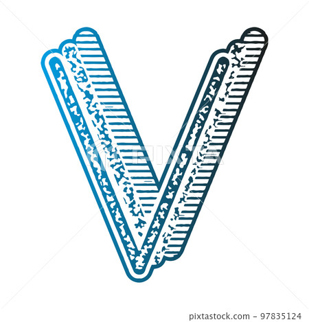 Decorative letter with gradient fill.Art font. Decorative letter with gradient fill.Art font. 97835124