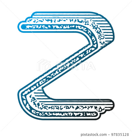 Decorative letter with gradient fill.Art font. Decorative letter with gradient fill.Art font. 97835128