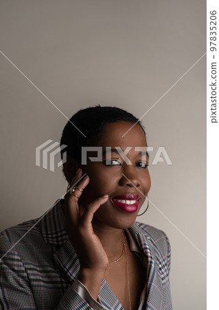 Beautiful young adult woman portrait 97835206