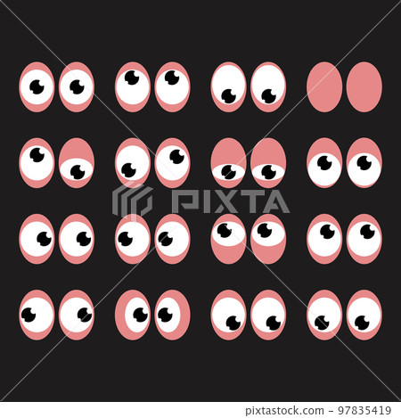 Set of human isolated pairs of eyes Set of human isolated pairs of eyes 97835419