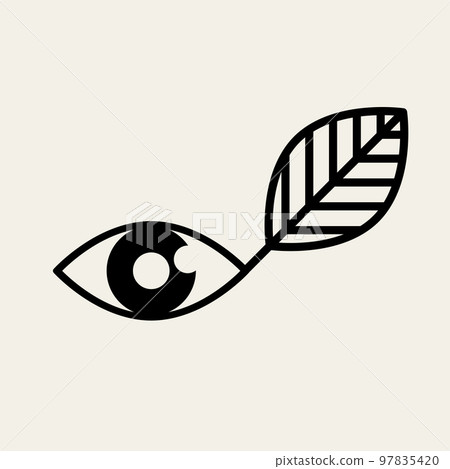 Eye and leaf Eye and leaf 97835420