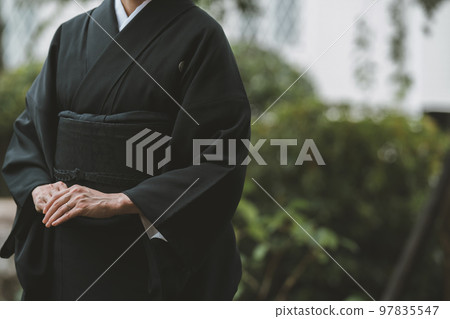 mourning dress, kimono, female 97835547