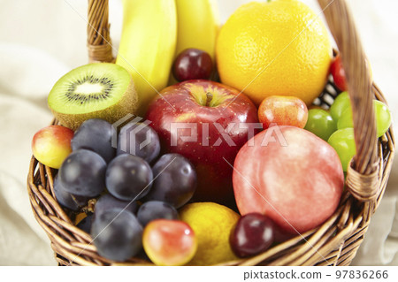 assorted fruits in a basket assorted fruits in a basket 97836266