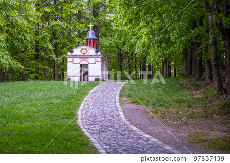 Chapel of the Holy Sepulchre on Krizova hora at Jiretin pod Jedlovou. Last 97837439