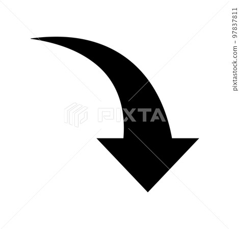 Downward arrow Black 97837811