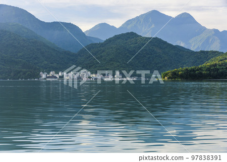 The scenery of Sun Moon Lake in the morning. it's a famous attraction in Nantou, Taiwan. 97838391