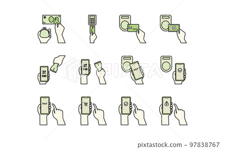 Illustration set 14 about payment and settlement Illustration set 14 about payment and settlement 97838767
