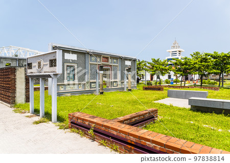 Remains traditional houses at Hongmaogang Cultural Park in Kaohsiung, Taiwan. 97838814