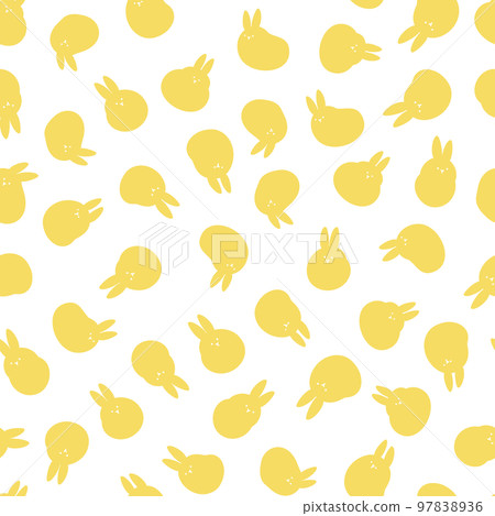 Yellow rabbit seamless wallpaper 97838936