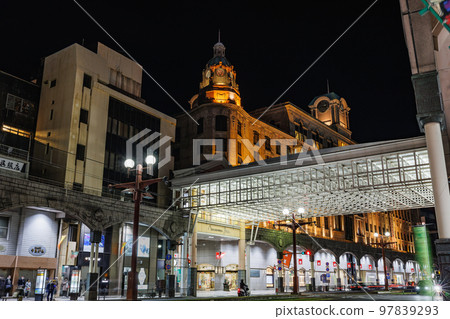 神奈福拱廊和山形屋夜景 神奈福拱廊和山形屋夜景 97839293