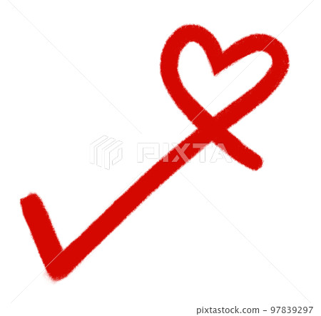 Valentine heart love shape deocration hand drawing illustration element 97839297