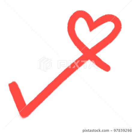 Valentine heart love shape deocration hand drawing illustration element 97839298