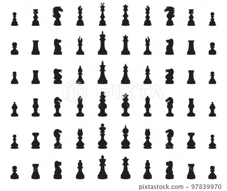 icon, chess, silhouettes 97839970