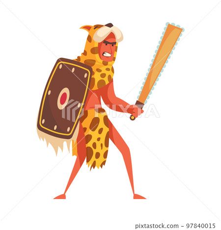 Aztec Warrior Illustration 97840015