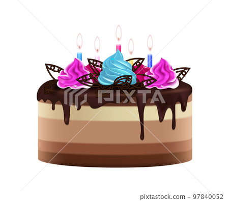 Realistic Birthday Cake 97840052