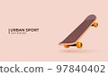 3D - Extreme sport concept. Vector illustration 97840402