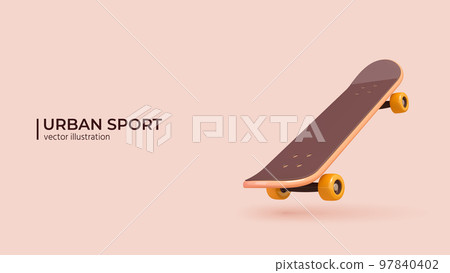 3D - Extreme sport concept. Vector illustration 3D - Extreme sport concept. Vector illustration 97840402