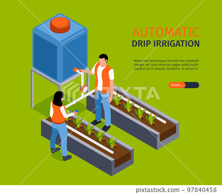 Automatic Drip Irrigation Banner Automatic Drip Irrigation Banner 97840458