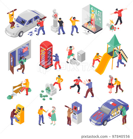 Isometric Vandals Set 97840556
