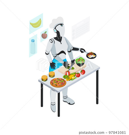 Cook Cyborg Isometric Composition Cook Cyborg Isometric Composition 97841081