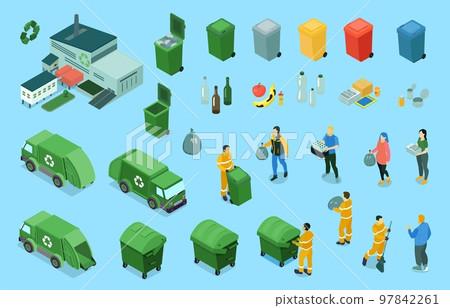 Isometric Recycling Color Set Isometric Recycling Color Set 97842261