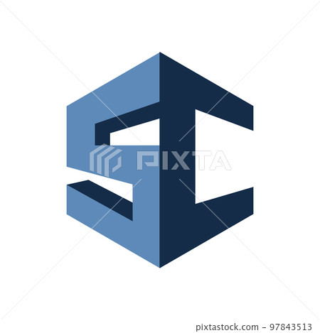 Abstract Letters CS initial C & S combination logo design vector template 97843513