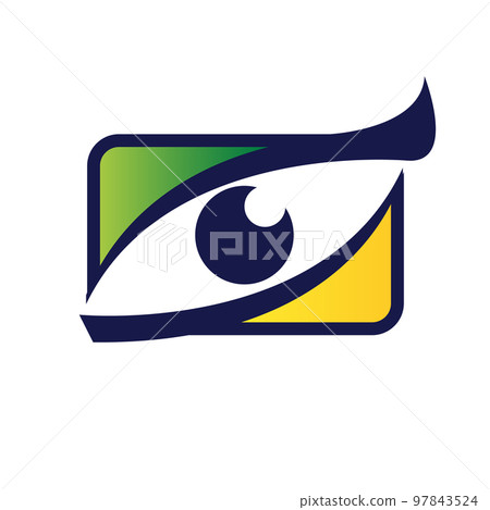 beautiful modern Vision Eyes Logo design idea concept vector illustrations 97843524