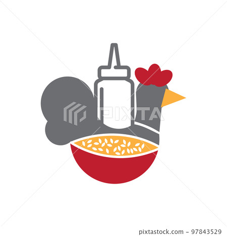 Fast food fried chicken logo design vector illustration Fast food fried chicken logo design vector illustration 97843529