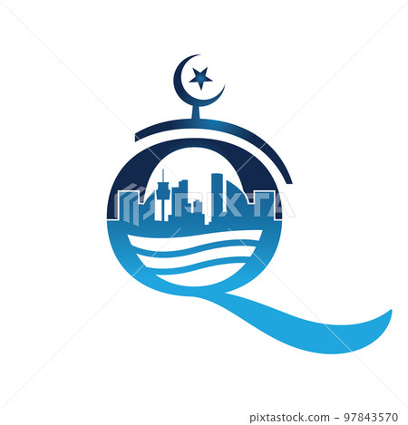 islamic center building moslem center mosque logo design graphic concept vector islamic center building moslem center mosque logo design graphic concept vector 97843570