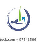 sporty abstract healthy people logo design vector illustrations 97843596