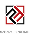 modern PF logo F P initial Letter design vector graphic concept illustrations 97843600