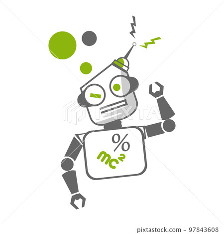 creative think robot logo design vector creative illustration concept 97843608