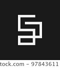 modern flowing SA logo A S initial Letter design vector graphic concept illustrations 97843611