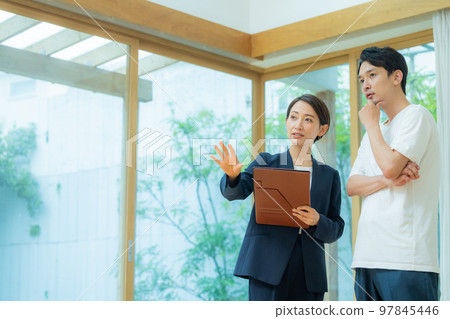 Business woman male sales 97845446