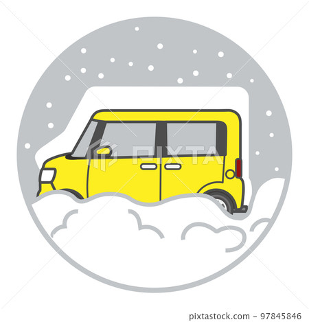 Car buried in snow 97845846