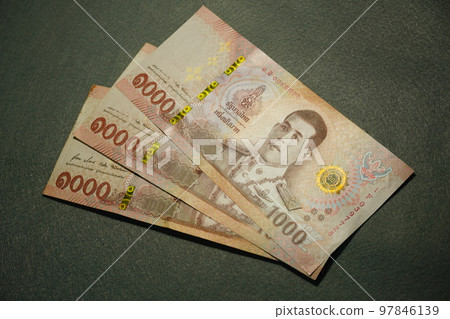 Thai baht, let's go on a trip to Thailand. 97846139