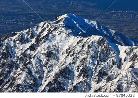 Snow-capped Mt. Dainichi viewed from Mt. Snow-capped Mt. Dainichi viewed from Mt. 97846328