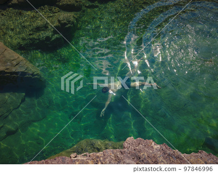 Turkey travel, mediterranean area on warm summer day 97846996