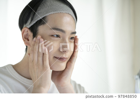Young man skin care image 97848850