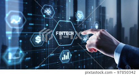 Fintech Financial technology. Business concept on virtual screen Fintech Financial technology. Business concept on virtual screen 97850342