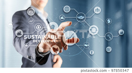 SDGs. Sustainable development goals. Environmental technology concept SDGs. Sustainable development goals. Environmental technology concept 97850347