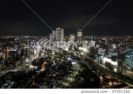 City night view Nagoya station view City night view Nagoya station view 97851380