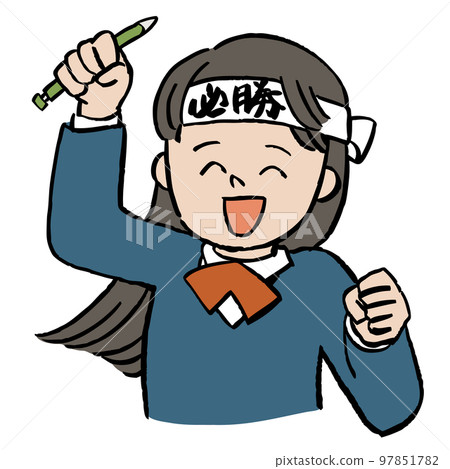 School girls who work hard to pass School girls who work hard to pass 97851782