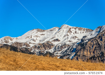 Lessinia Plateau and Mountain Peak of Monte Carega - Alps Veneto Italy 97851974