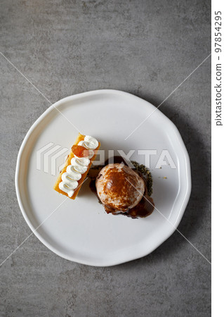 Beautiful and tasty food on a plate Beautiful and tasty food on a plate 97854295