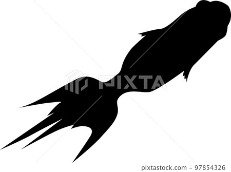 Goldfish illustration silhouette 3 97854326