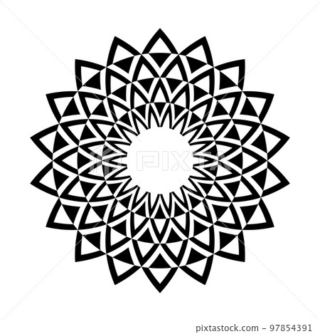 Abstract Decorative Radial Circle Pattern. Round Design Element. Abstract Decorative Radial Circle Pattern. Round Design Element. 97854391