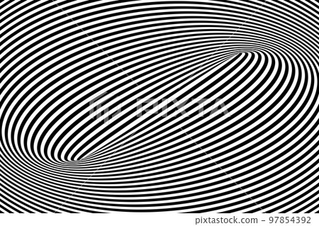 Op Art Lines Pattern with 3D Illusion Effect. Abstract Background. 97854392