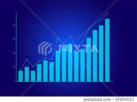 Business analytics and financial concept, Plans to increase business growth and an increase in the indicators of positive growth. 97854513