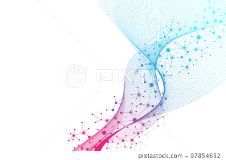 Abstract structure molecules or atom for science or medical background, illustration Abstract structure molecules or atom for science or medical background, illustration 97854652